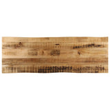 Bordplate naturlig kant 120x40x2,5 cm grovt heltre mangotre