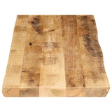 Bordplate naturlig kant 120x40x2,5 cm grovt heltre mangotre