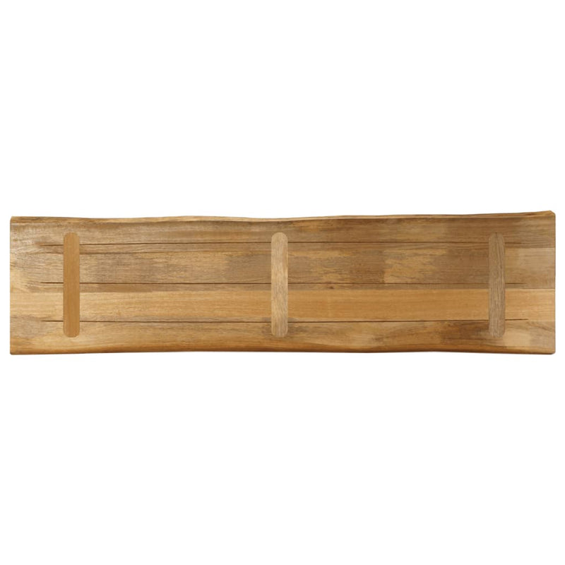 Bordplate naturlig kant 160x40x2,5 cm grovt heltre mangotre