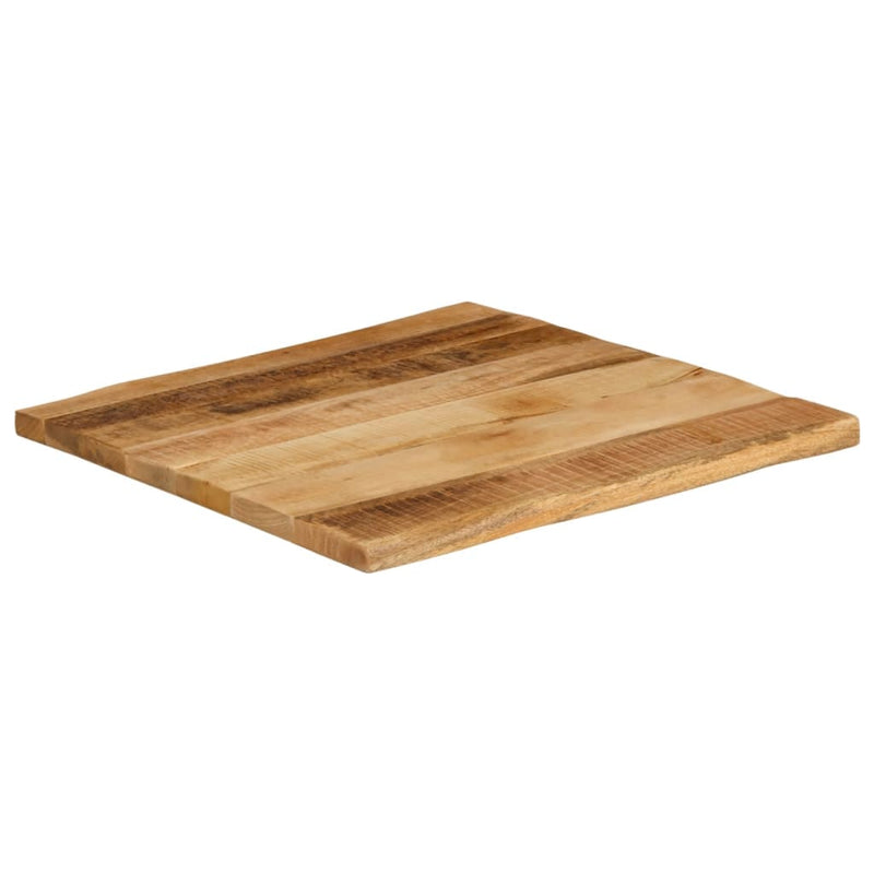 Bordplate naturlig kant 60x60x2,5 cm grovt heltre mangotre