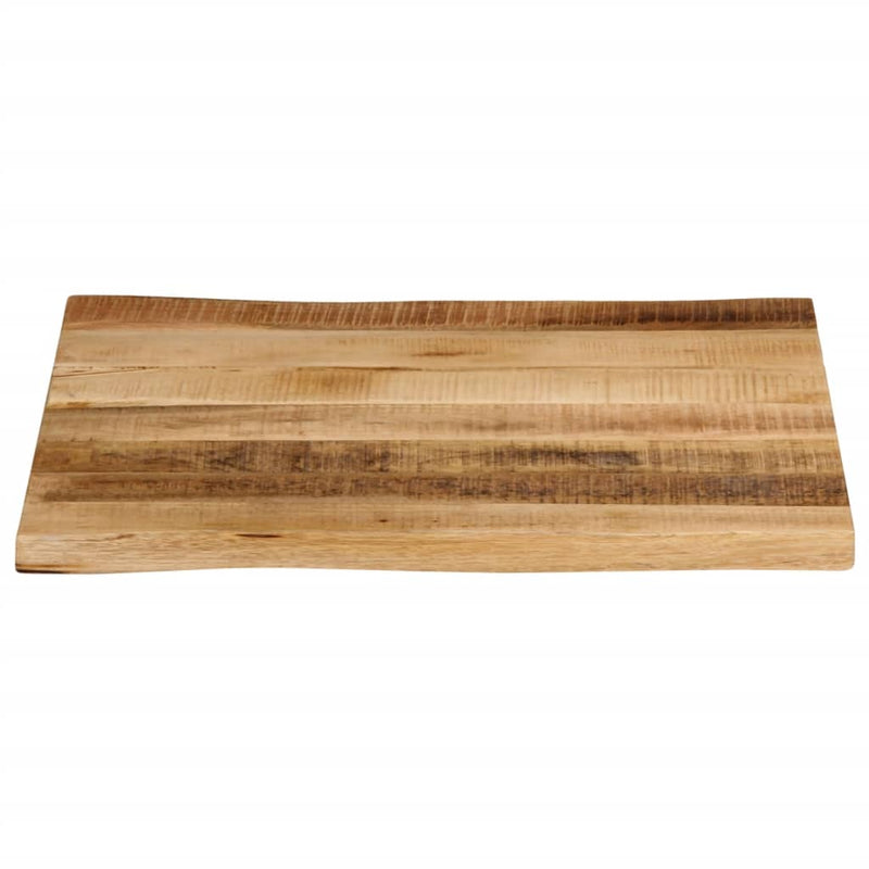 Bordplate naturlig kant 60x60x2,5 cm grovt heltre mangotre