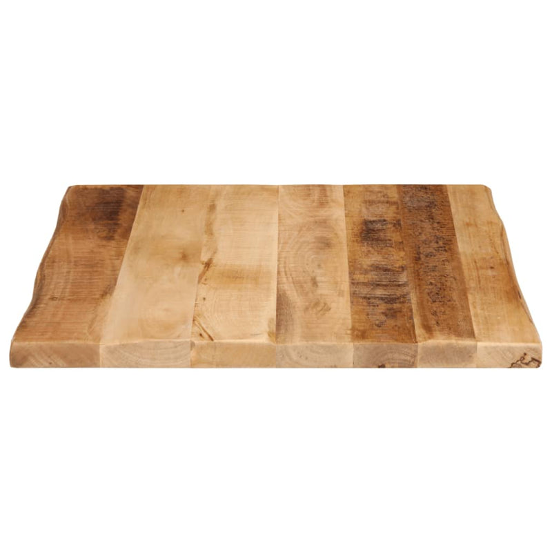 Bordplate naturlig kant 60x60x2,5 cm grovt heltre mangotre