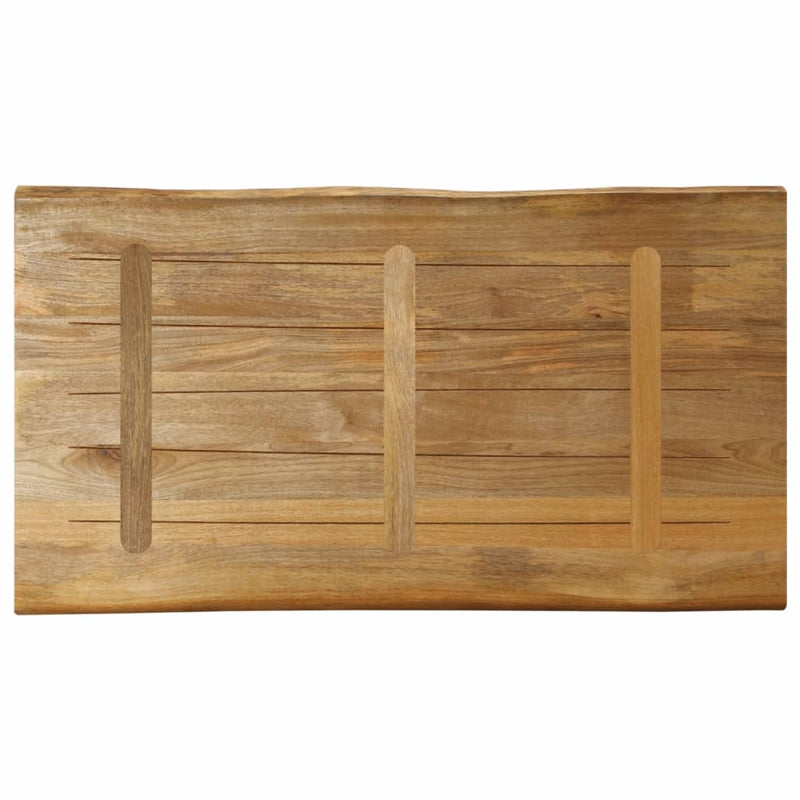 Bordplate naturlig kant 100x60x2,5 cm grovt heltre mangotre