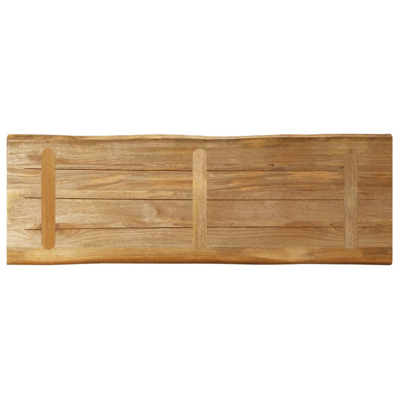 Bordplate naturlig kant 120x40x3,8 cm grovt heltre mangotre