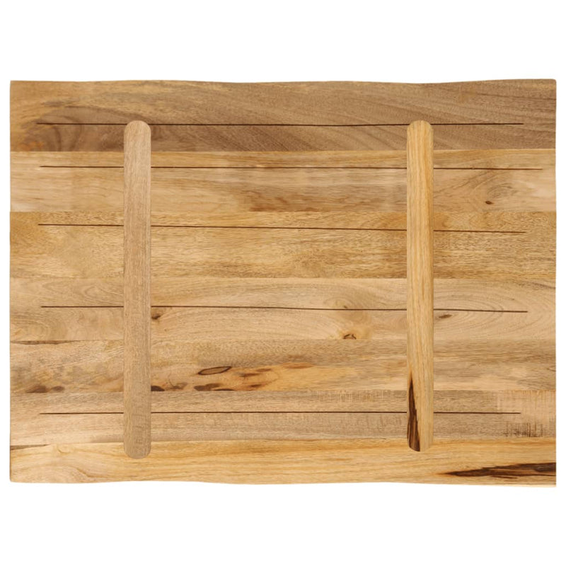 Bordplate naturlig kant 70x60x3,8 cm grovt heltre mangotre