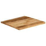 Bordplate naturlig kant 80x80x3,8 cm grovt heltre mangotre