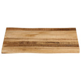 Bordplate naturlig kant 80x80x3,8 cm grovt heltre mangotre