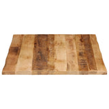 Bordplate naturlig kant 90x80x3,8 cm grovt heltre mangotre