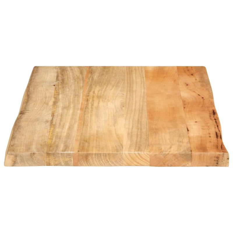 Bordplate 90x60x2,5 cm naturlig kant heltre mango