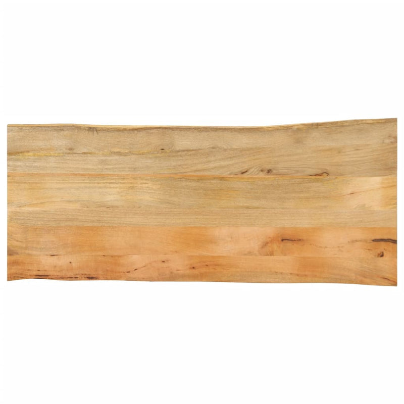 Bordplate 140x60x2,5 cm naturlig kant heltre mango