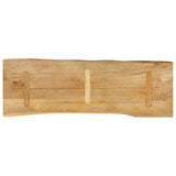 Bordplate 120x40x3,8 cm naturlig kant heltre mango