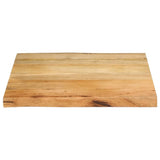 Bordplate 60x60x3,8 cm naturlig kant heltre mango