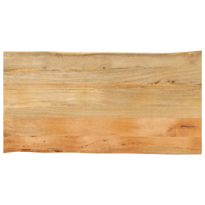 Bordplate 100x60x3,8 cm naturlig kant heltre mango