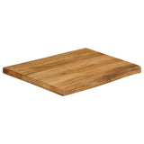 Bordplate 40x40x2,5 cm naturlig kant heltre mango