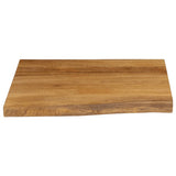 Bordplate 40x40x2,5 cm naturlig kant heltre mango