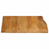 Bordplate 40x40x2,5 cm naturlig kant heltre mango