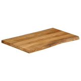 Bordplate 80x60x2,5 cm naturlig kant heltre mango