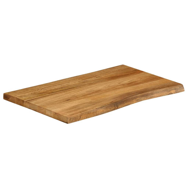 Bordplate 80x60x2,5 cm naturlig kant heltre mango