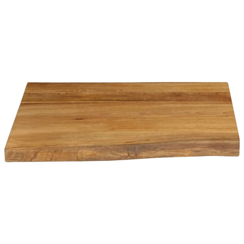 Bordplate 80x80x2,5 cm naturlig kant heltre mango