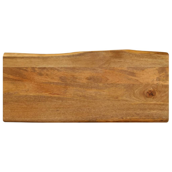 Bordplate 90x40x3,8 cm naturlig kant heltre mango