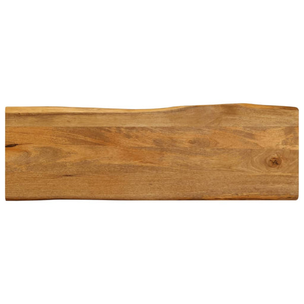 Bordplate 110x40x3,8 cm naturlig kant heltre mango