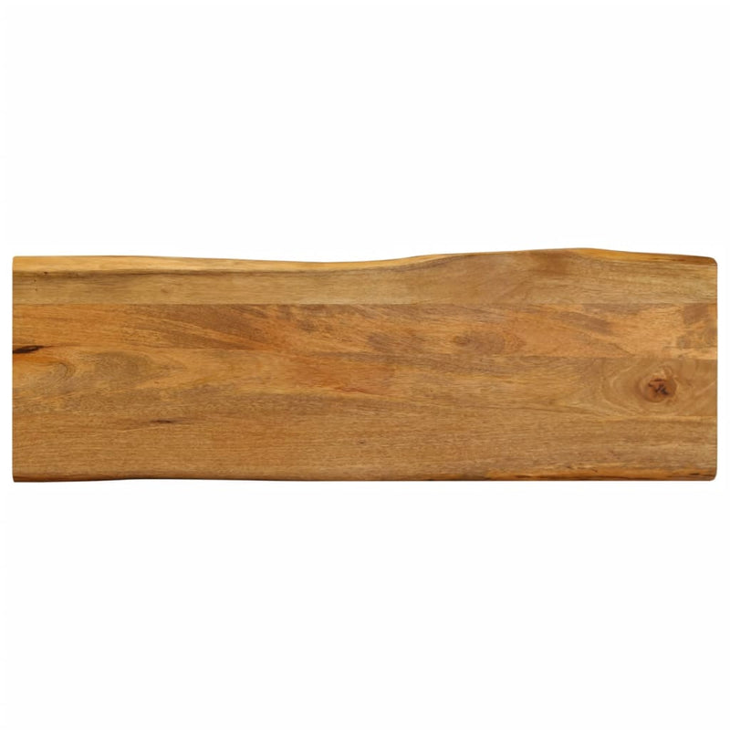 Bordplate 140x40x3,8 cm naturlig kant heltre mango