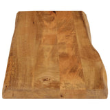 Bordplate 140x40x3,8 cm naturlig kant heltre mango