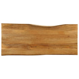 Bordplate 140x60x3,8 cm naturlig kant heltre mango