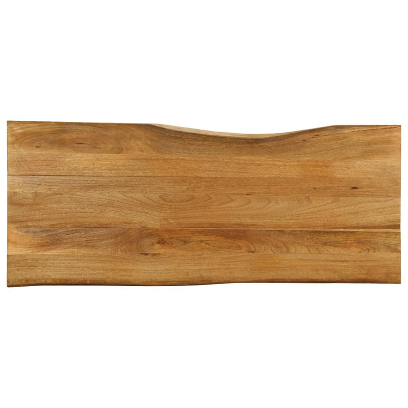 Bordplate 140x60x3,8 cm naturlig kant heltre mango