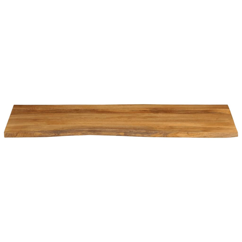 Bordplate 140x60x3,8 cm naturlig kant heltre mango