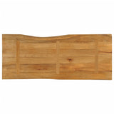 Bordplate 140x60x3,8 cm naturlig kant heltre mango