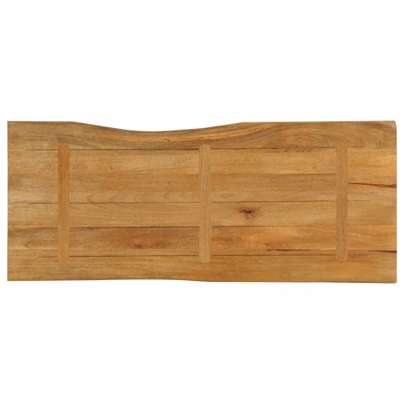 Bordplate 140x60x3,8 cm naturlig kant heltre mango