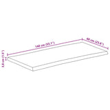 Bordplate 140x60x3,8 cm naturlig kant heltre mango