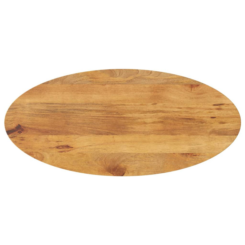 Bordplate 100x50x2,5 cm oval heltre mango