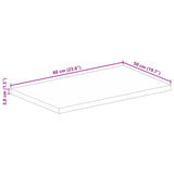 Bordplate 60x50x3,8 cm rektangulær heltre akasie