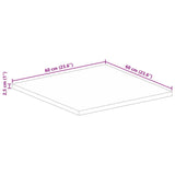 Bordplate 60x60x2,5 cm firkantet gjenvunnet heltre