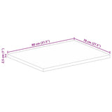Bordplate 80x70x2,5 cm rektangulær gjenvunnet heltre