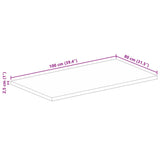 Bordplate 100x80x2,5 cm rektangulær gjenvunnet heltre