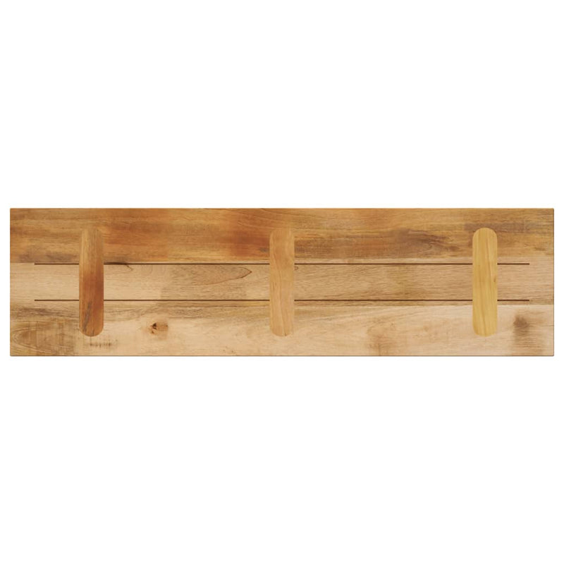 Bordplate 100x40x2,5 cm rektangulær grovt heltre mango