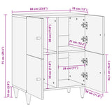 Sideskap 60x33x75 cm heltre mango