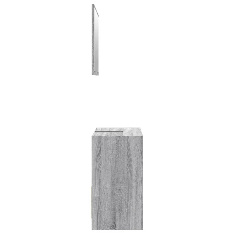 Baderomsskapsett 2 deler grå sonoma konstruert tre