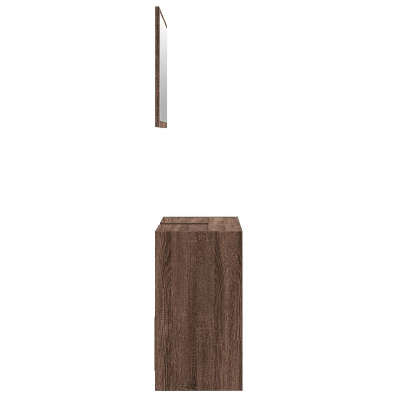 Baderomsskapsett 2 deler brun eik konstruert tre