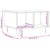 Salongbord sonoma eik 60x50x36,5 cm konstruert tre