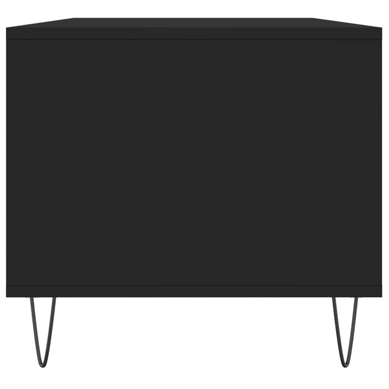 Salongbord svart 90x49x45 cm konstruert tre