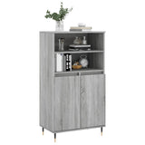 Highboard grå sonoma 60x36x110 cm konstruert tre