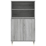 Highboard grå sonoma 60x36x110 cm konstruert tre