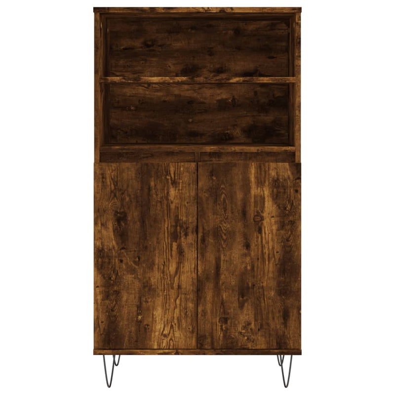 Highboard røkt eik 60x36x110 cm konstruert tre