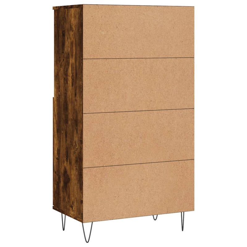 Highboard røkt eik 60x36x110 cm konstruert tre