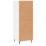 Highboard høyglans hvit 40x36x110 cm konstruert tre