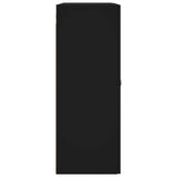 Veggmontert skap svart 69,5x34x90 cm konstruert tre